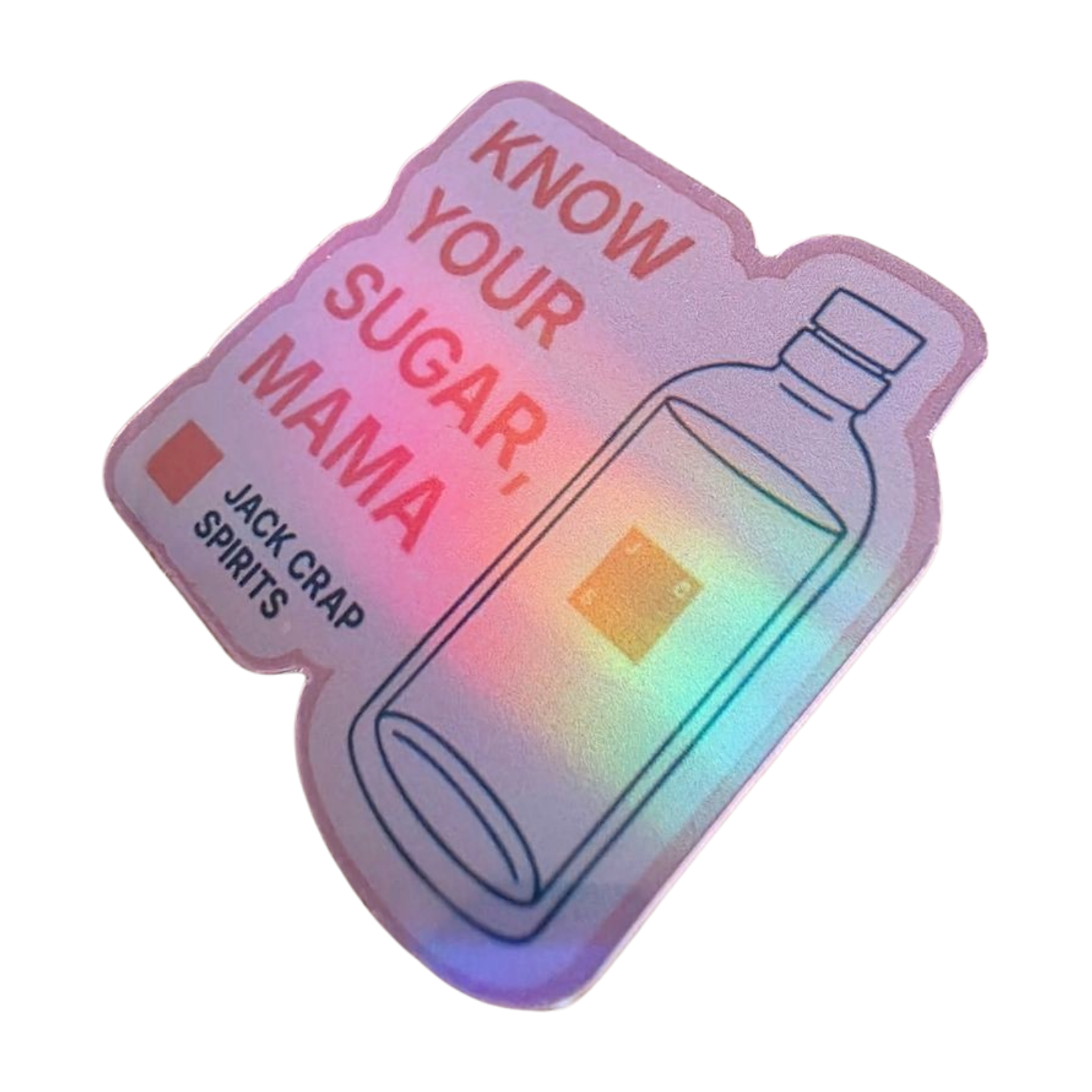 Sticker "Sugar, Mama", 4,5 x 4,5cm, Shiny & Metallic