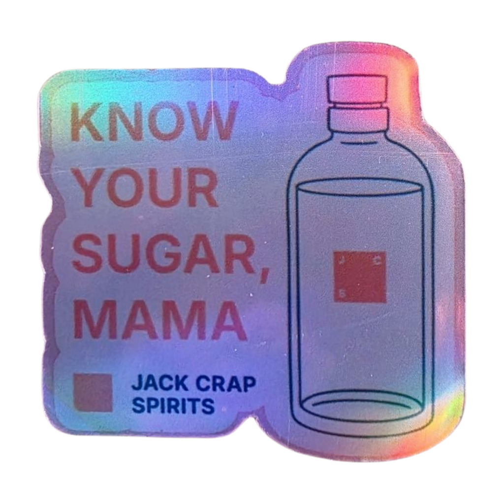 Sticker "Sugar, Mama", 4,5 x 4,5cm, Shiny & Metallic