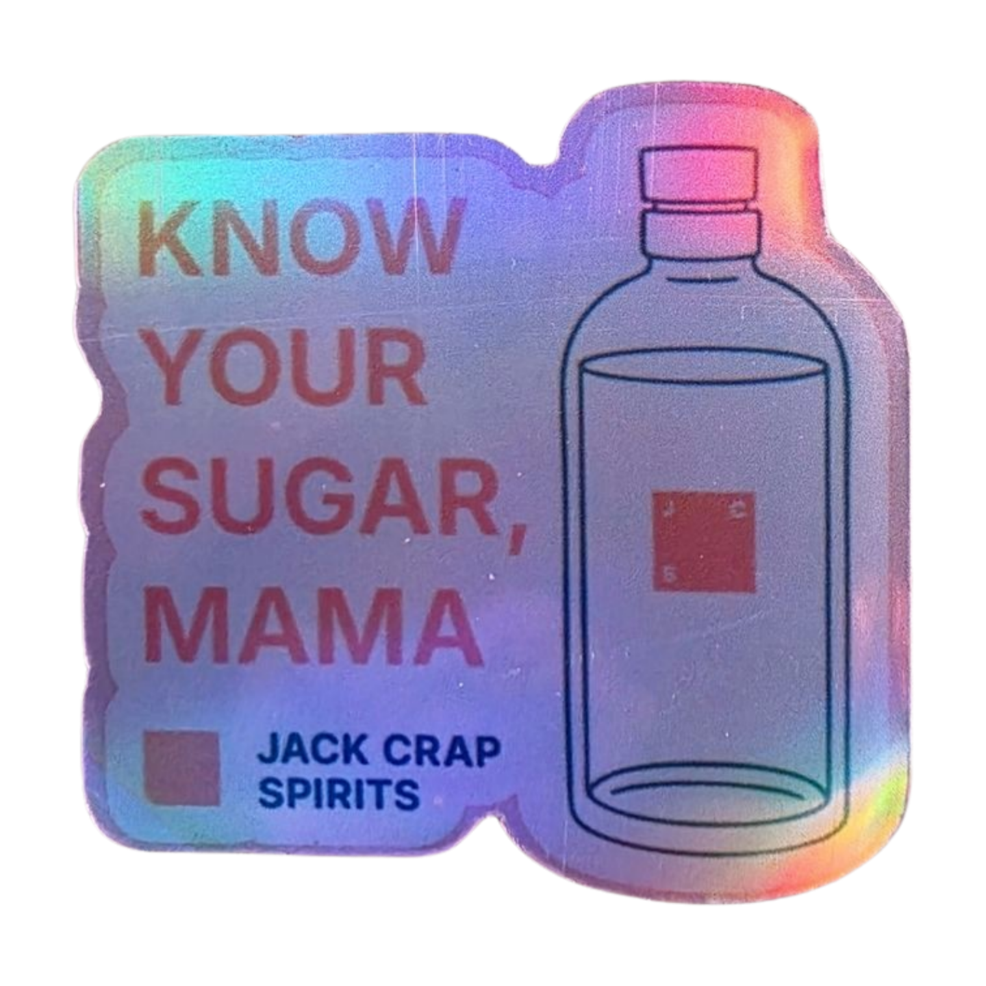 Sticker "Sugar, Mama", 4,5 x 4,5cm, Shiny & Metallic