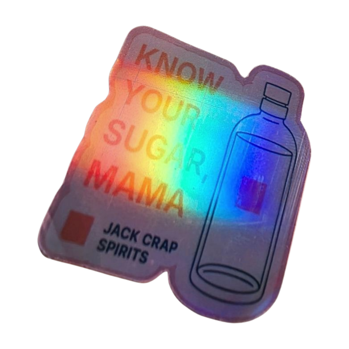 Sticker "Sugar, Mama", 4,5 x 4,5cm, Shiny & Metallic
