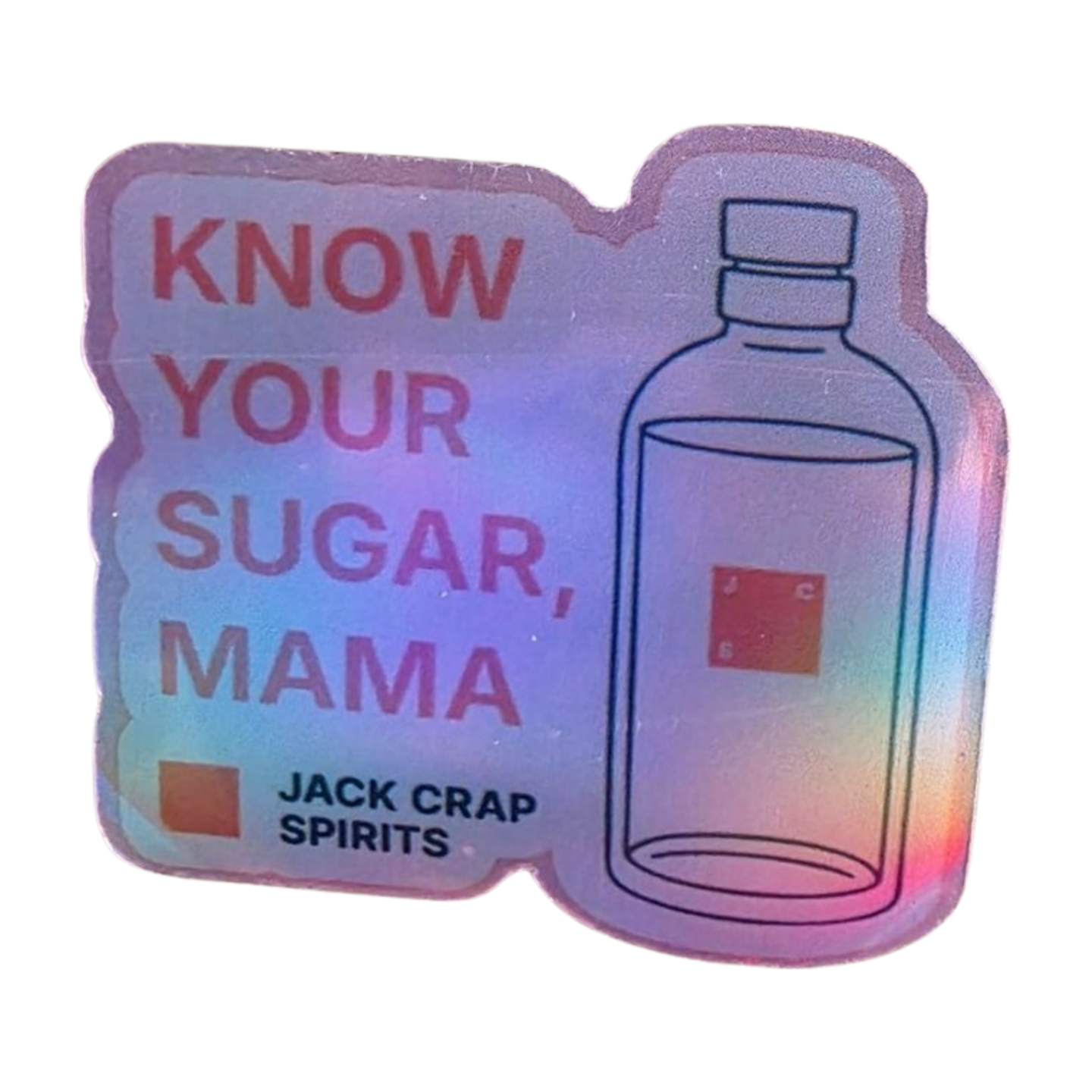 Sticker "Sugar, Mama", 4,5 x 4,5cm, Shiny & Metallic