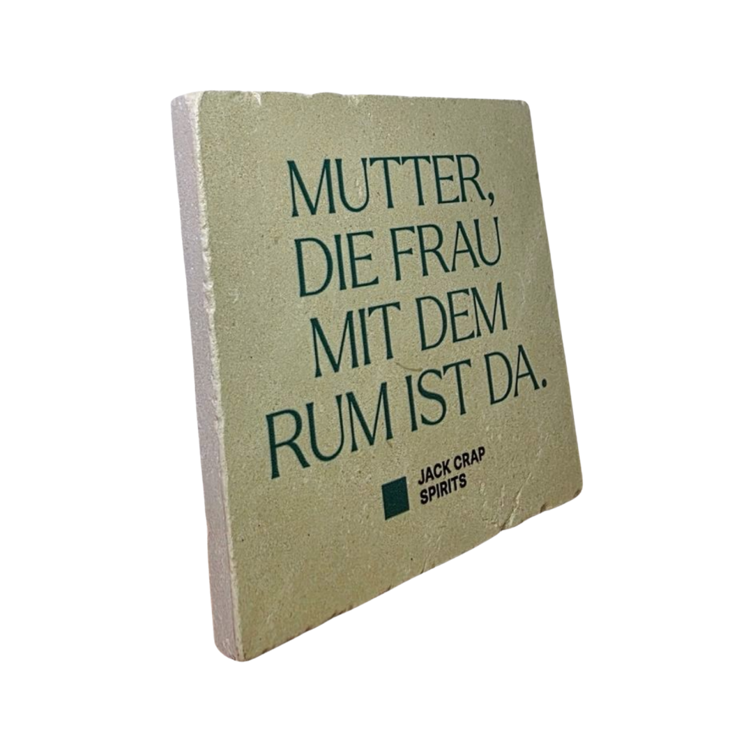 Kachel mit Statement 10x10cm (Untersetzer), versch. Varianten